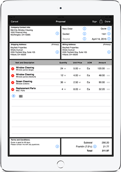 field service job estimate software