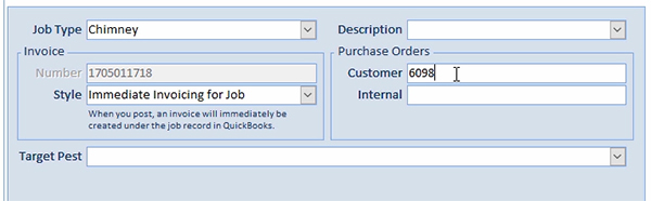 Smart Service stores customer and internal purchase order numbers separately