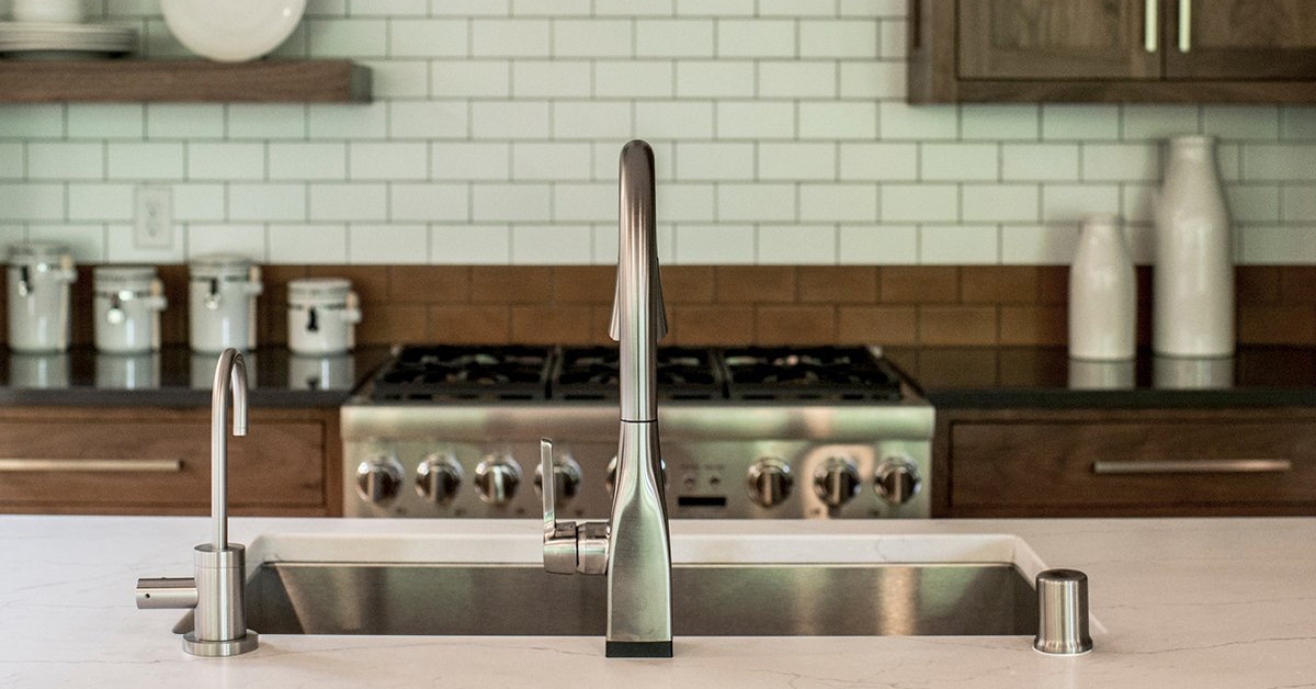 modern sink and stove