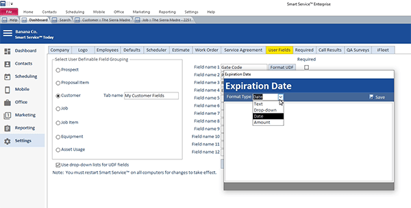 Improve data integrity within user-definable fields.