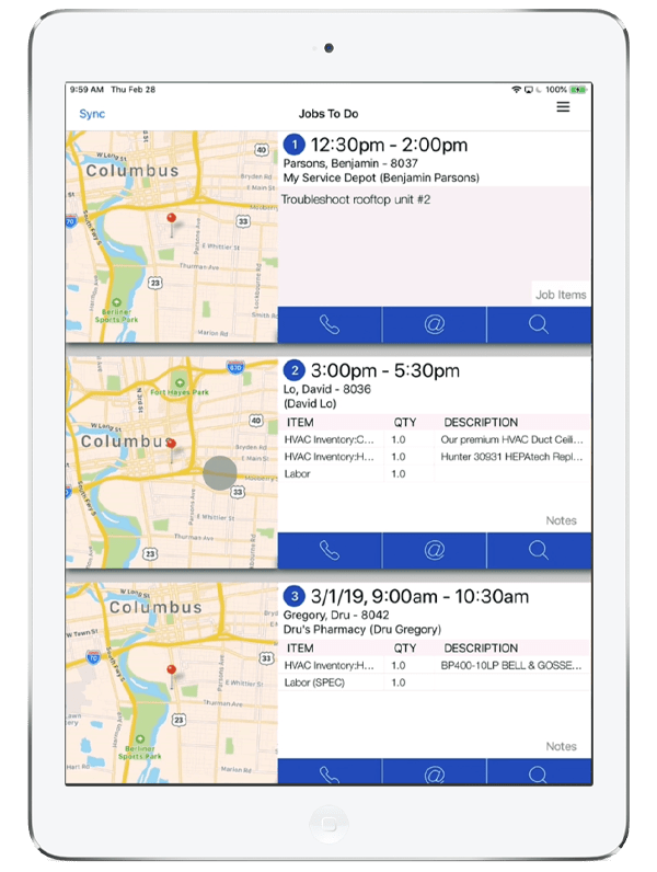 HVAC Customer Work Order