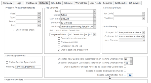 Enable Auto Tax Item