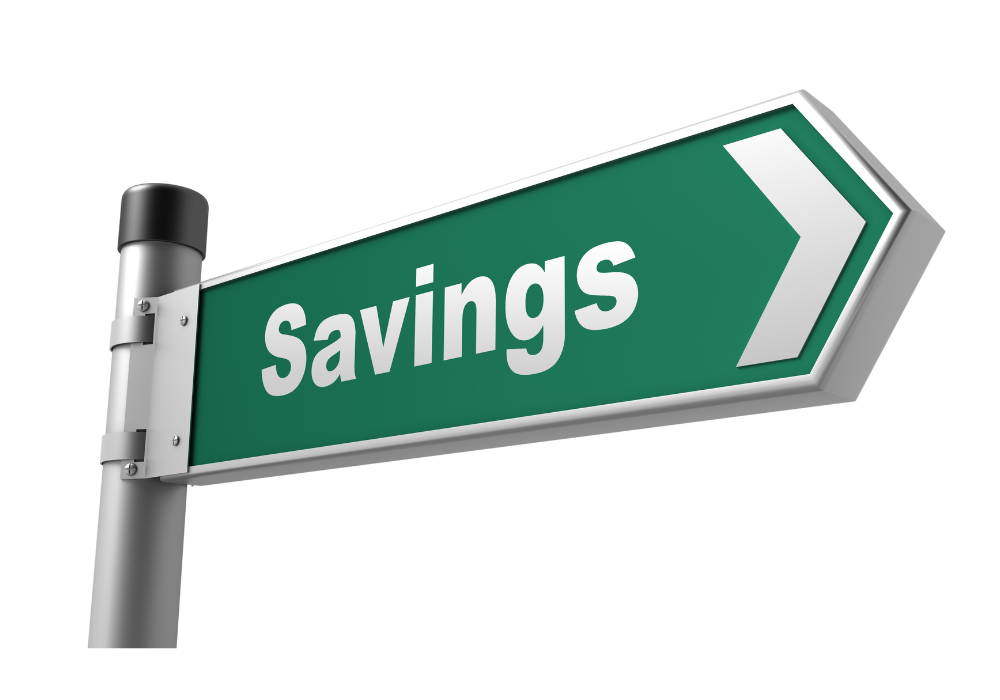 savings road sign