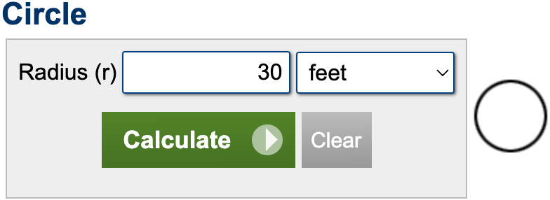 area calculator for a circle