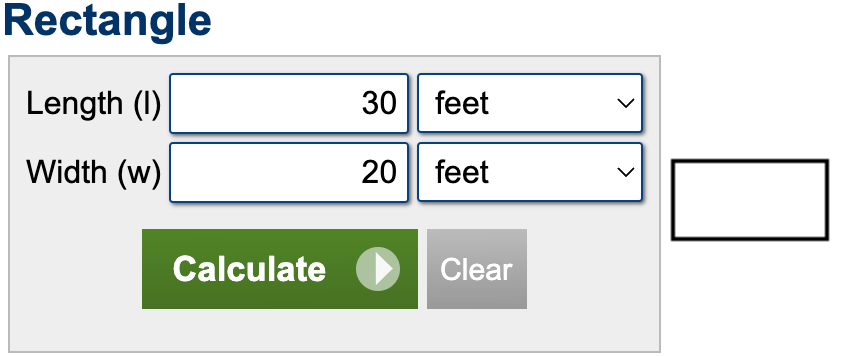 area calculator for a rectangle