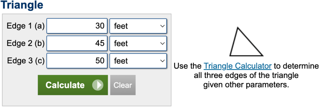 area calculator for a triangle