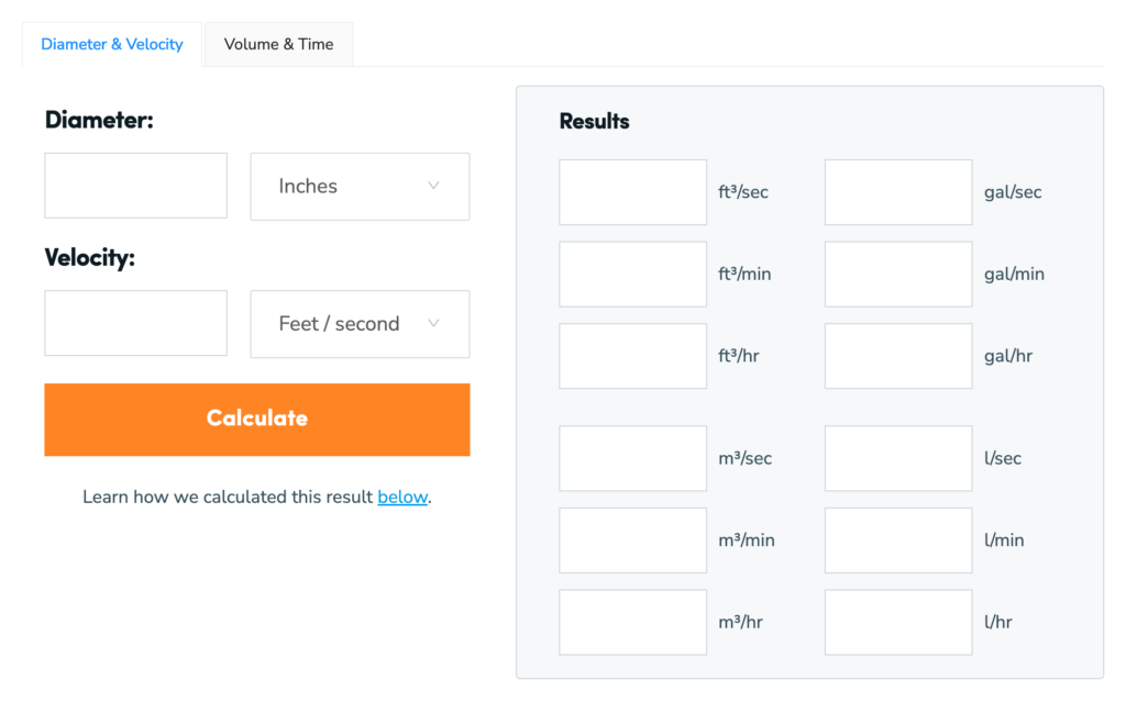 flow rate calculator