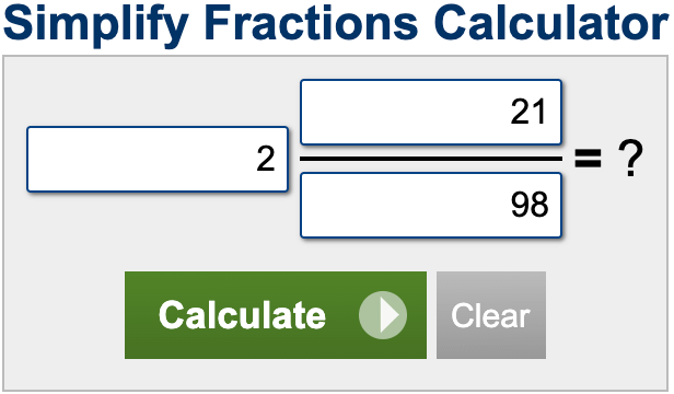 simplify fractions calculator