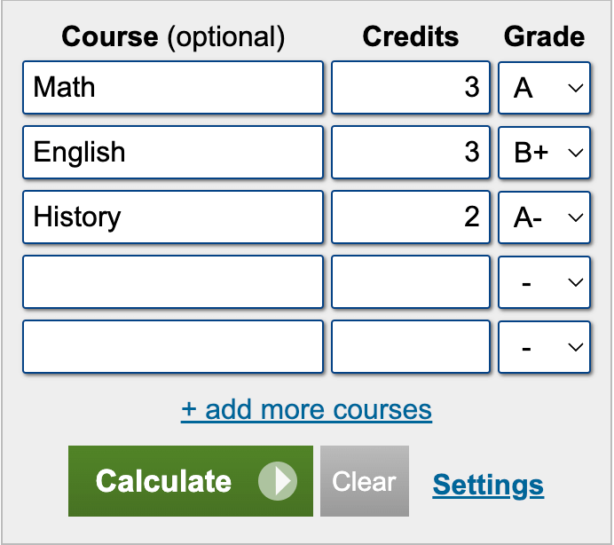 gpa calculator