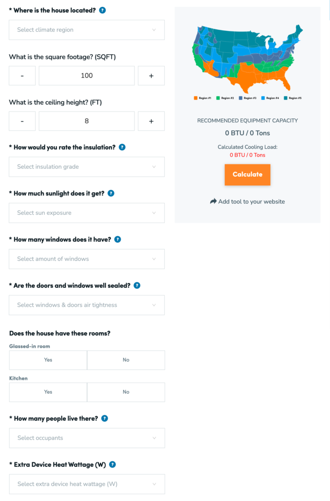 hvac load calculator