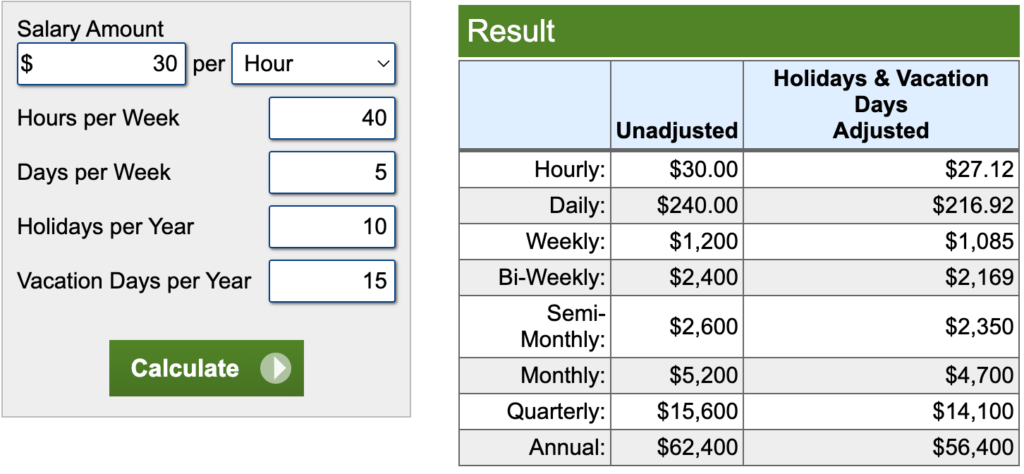 salary calculator